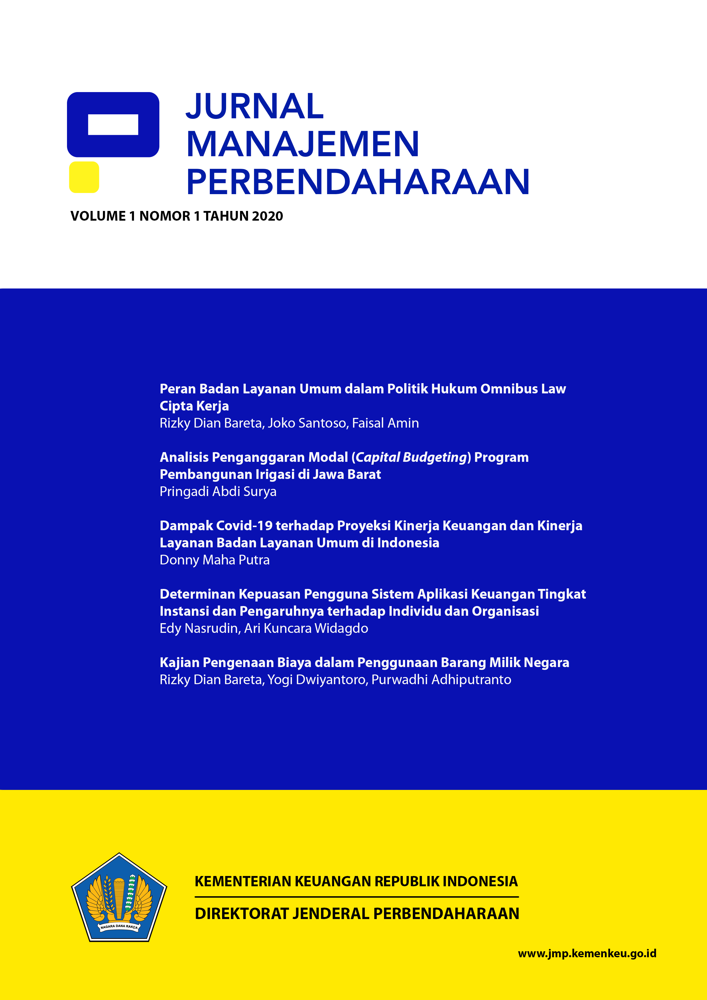 Analisis Penganggaran Modal (Capital Budgeting) Program Pembangunan Irigasi  di Jawa Barat | Jurnal Manajemen Perbendaharaan